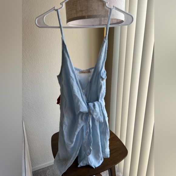 Pants & Jumpsuits Baby Blue Romper Poshmark